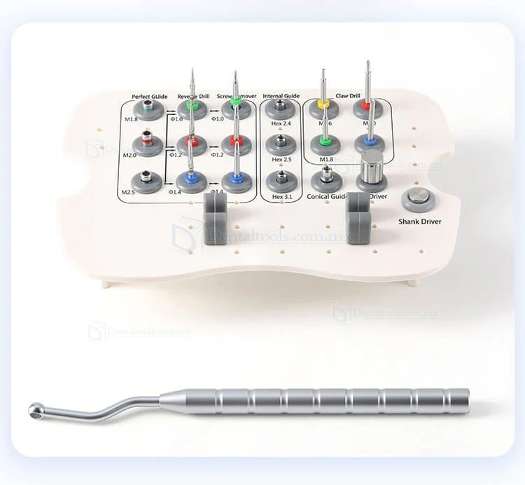 Kit Universal para Extracci&oacute;n de Tornillos Rotos en Implantes Dentales Set de Extractores